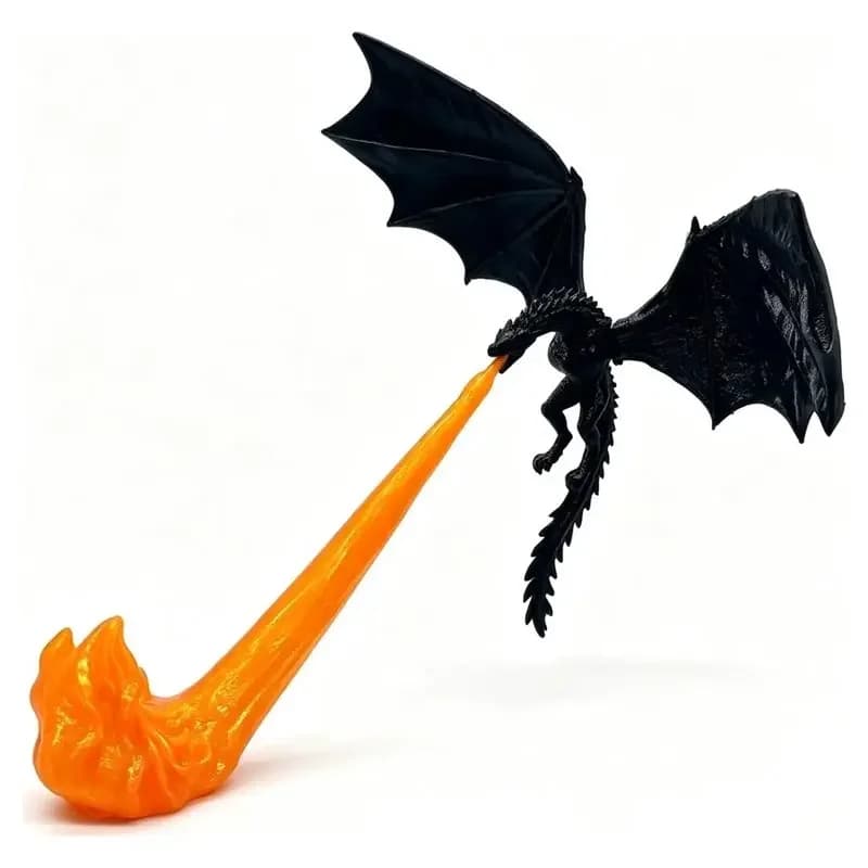 Halloween Shelf Decor, Dragon Bookshelf Nook Light, 3D Printed Fire-Breathing Fantasy Shelf Display Flying Dragon Design