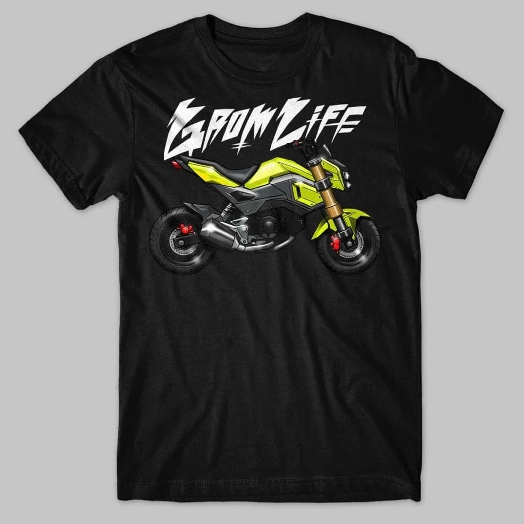 2016-2020 Models MSX125 Motorcycle Grom Life T-Shirt 100% Cotton O-Neck Short Sleeve Summer Casual Mens Tee Rider Streetwear