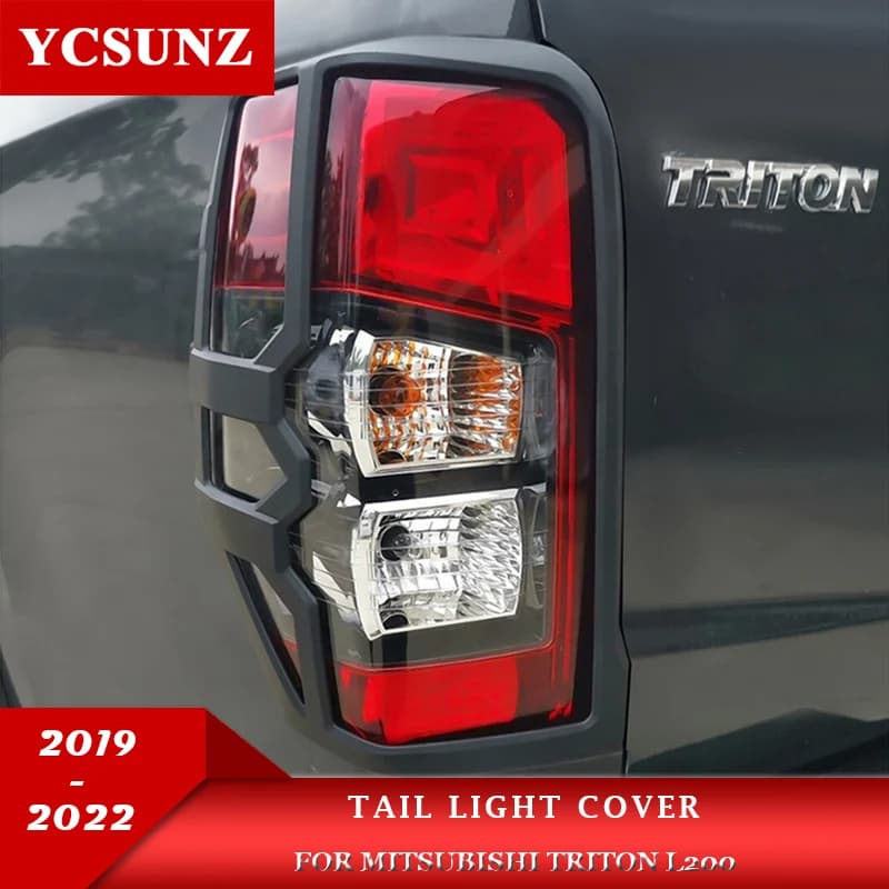 ABS Tail Light Cover For Mitsubishi Triton L200 MR 2019 2020 2021 2022 2023 Ram 1200 Strada Double Cabin Car Accessories