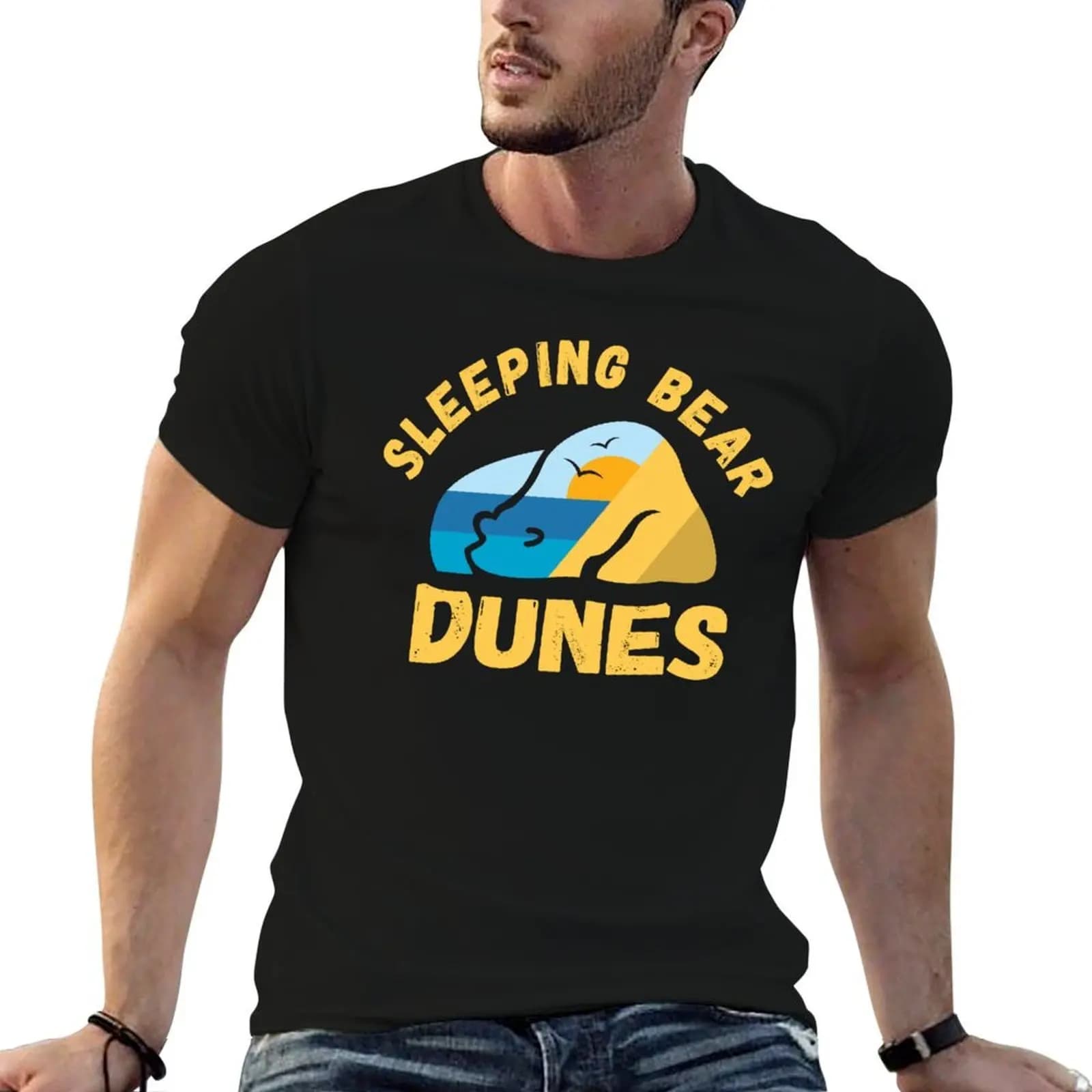 Sleeping Bear Dunes T-Shirt Blouse blacks Men's t-shirt
