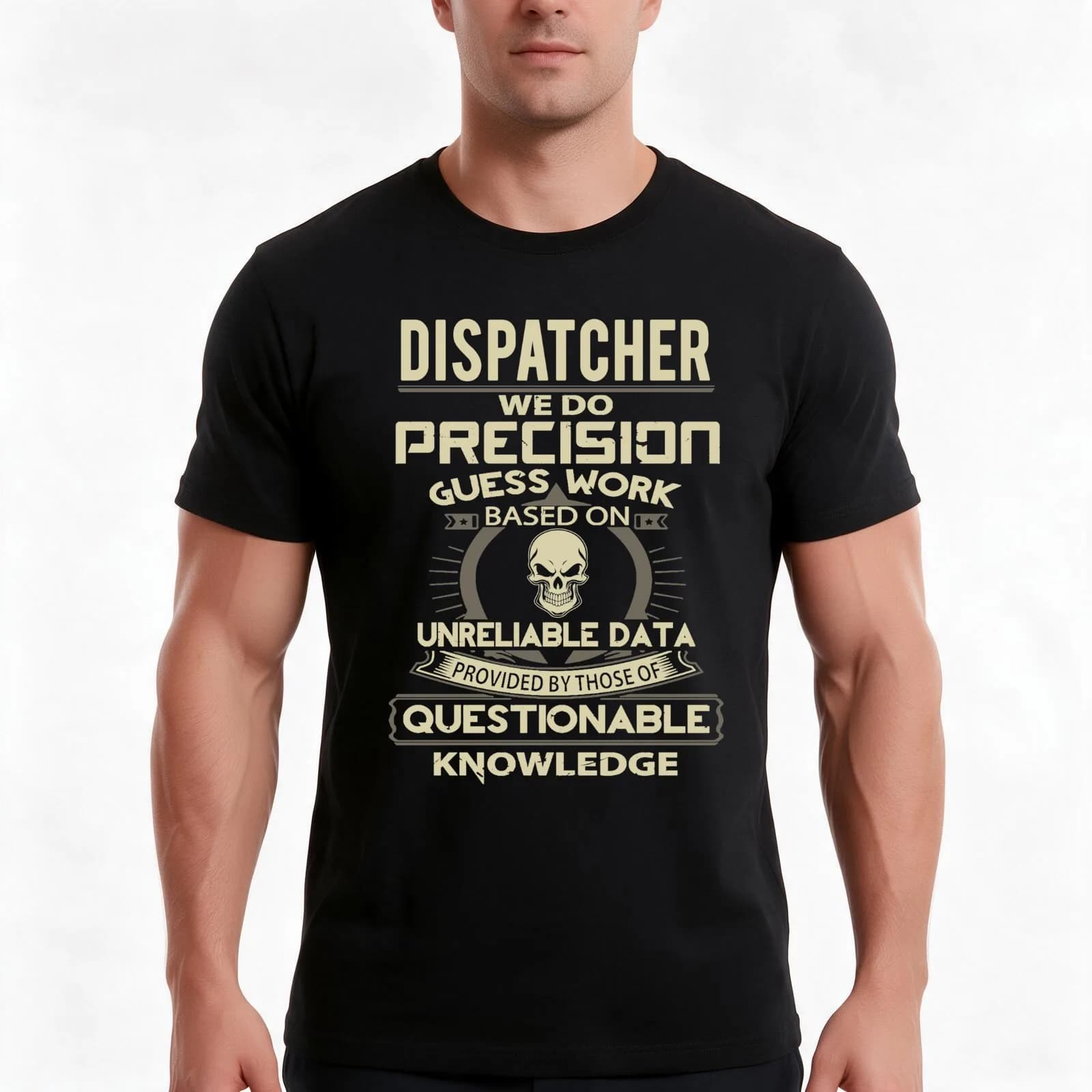Dispatcher knowledge stickers T-Shirt, Summer Casual Cotton Tee, Oversized Streetwear Tops, Vintage Graphic Print, 100% Cotton