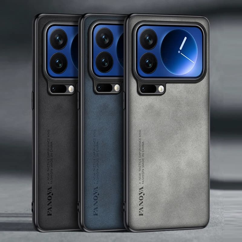 For Xiaomi 17 Pro Max Sheepskin Leather Phone Shockproof Case For Xiaomi 15 Ultra 14T mi 17 Pro Soft Silicone Phone Bumper Cover