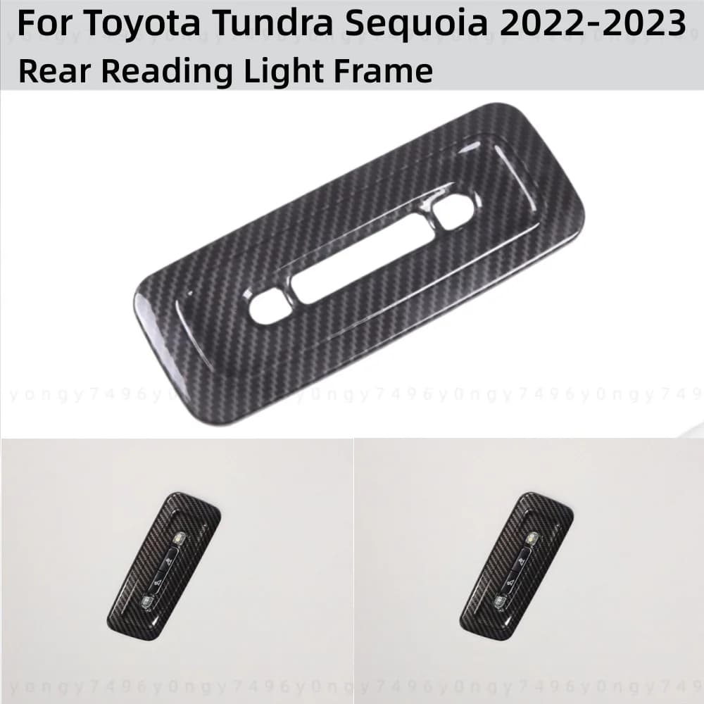 Car Upgrade Styling Carbon Rear Reading Light Frame For Toyota Tundra Sequoia 2022-2023 Car Modification Decoration Accessories