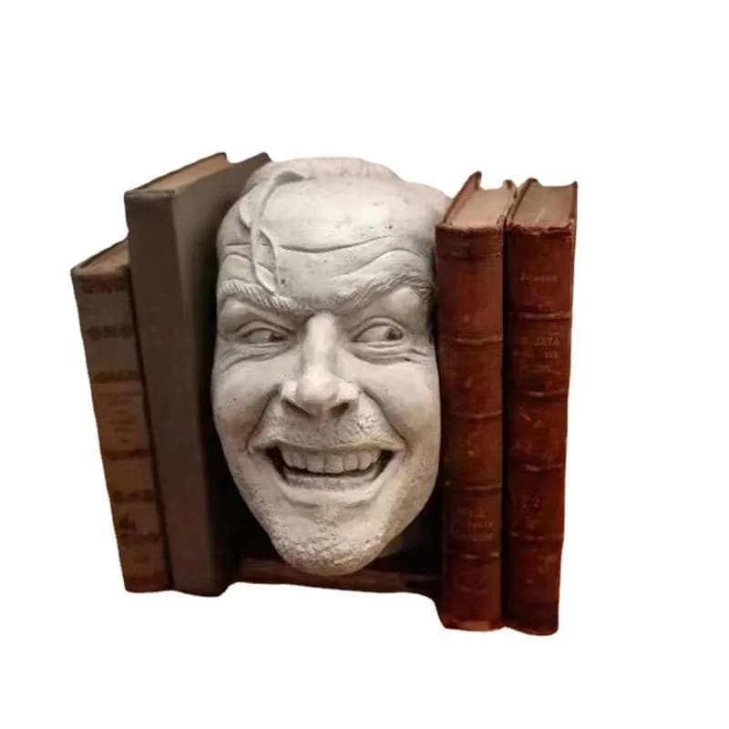 Funny Johnny Sculpture Resin Desktop Decor Bookshelf, Library Sculpture Crafts Ornament, Office Desktop, Home Decor