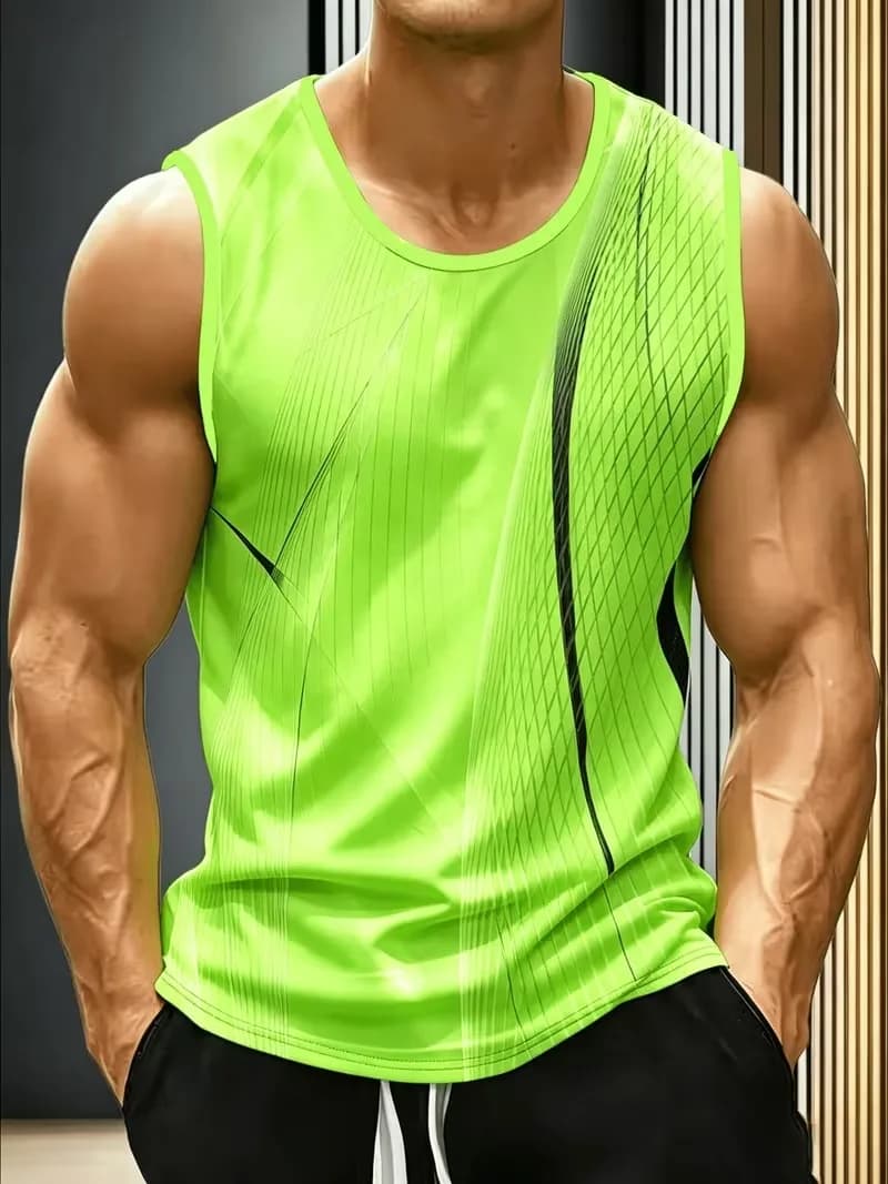 Men Running Vest Athletics Tank Top Super Lightweight Quick-Dry Speed Out Sport Fitness Sleeveless Men's T-Shirts and Tank Tops