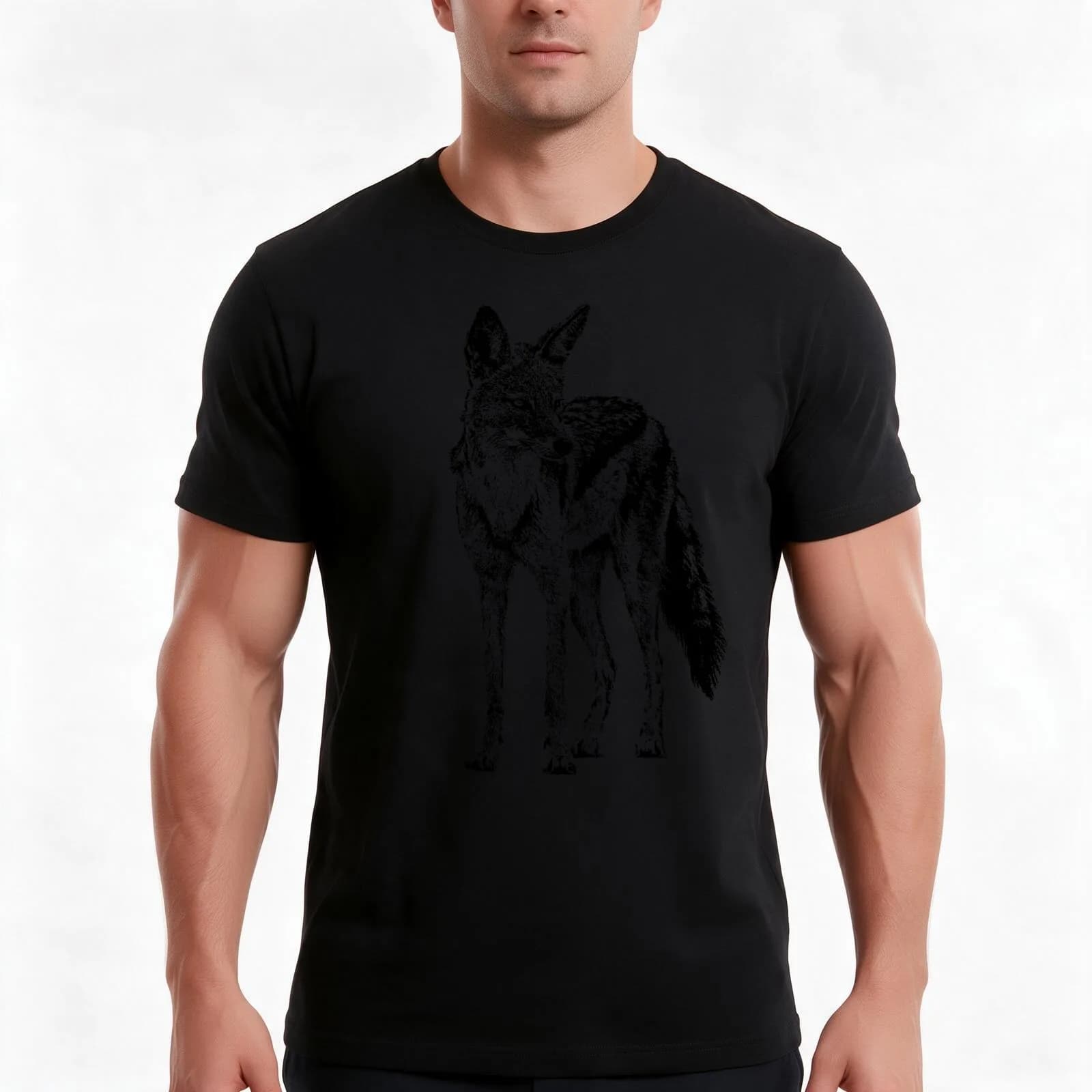 Black-backed Jackal for African Wildlife Fans T-Shirt, Summer Casual Cotton Tee, Oversized Streetwear Tops, Unisex Men Women