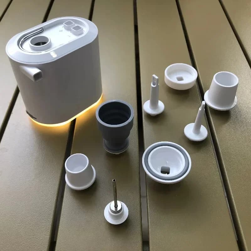 High quality portable mini electric inflator cordless strong pump mattress air bed durable plastic air pump