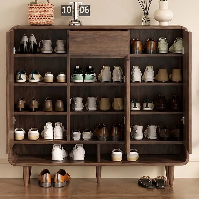 Wooden Modern Shoe Shelf Slippers Slippers Luxury Display Organizer Storage Shoe Cabinet Vertical Zapatero Entrance Furniture