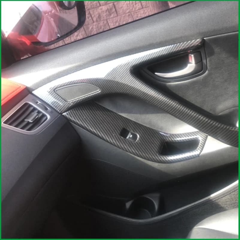 For Hyundai Elantra Avante Sedan LHD 2012-2015 Window Lift Switch Panel Cover Sticker Trim Decorative Frame Strip Accessories
