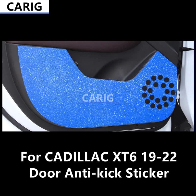 For CADILLAC XT6 19-22 Door Anti-kick Sticker Modified Carbon Fiber Interior Car Film Accessories Modification