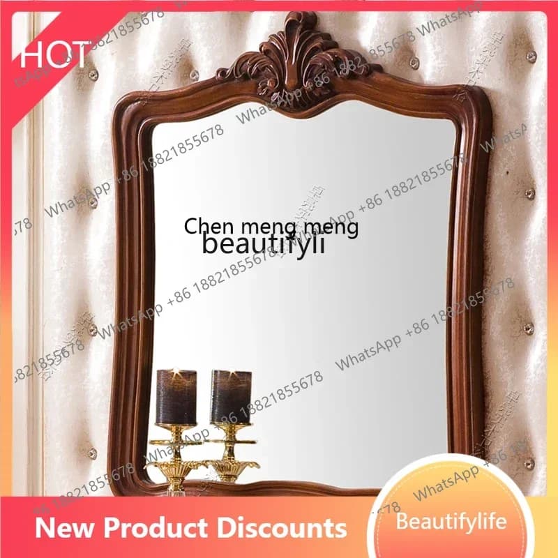 s8350 Solid wood European bathroom cabinet combination floor-to-ceiling oak antique hand wash basin cabinet carved washbasin