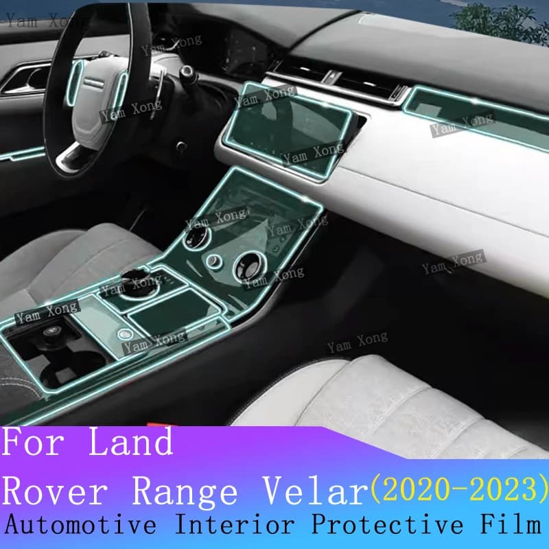 For Land Rover Range Velar Full set interior Film Gear Panel TPU Transparent Protection Navigation screen Anti-scratch Sticker
