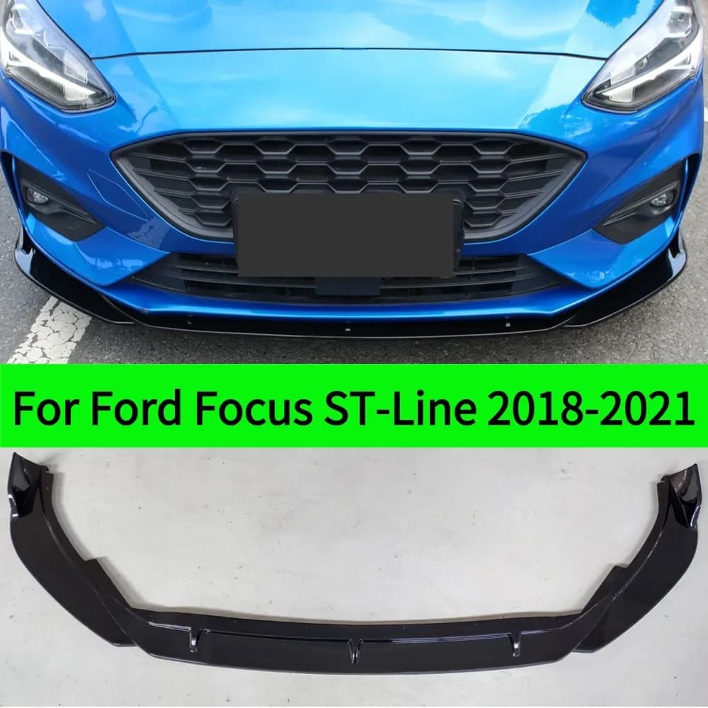 Ford Focus 4th Gen Mk4 ST-Line Front Bumper Lip Chin Splitter ABS Material Decoration Tuning Accessory for 2018-2021 Models