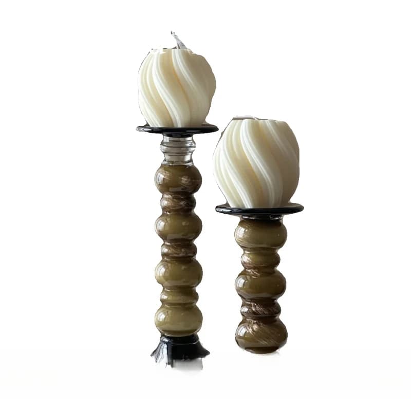 Return to the era of Fou Liu, handmade glazed candlestick, living room entrance, high-end mid-ancient style ornament