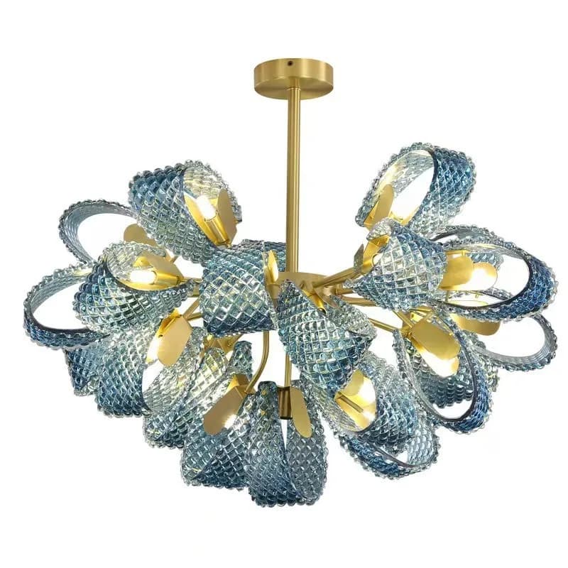 Simple modern dining room chandelier: designer light luxury dining table bar counter all-copper creative chandelier