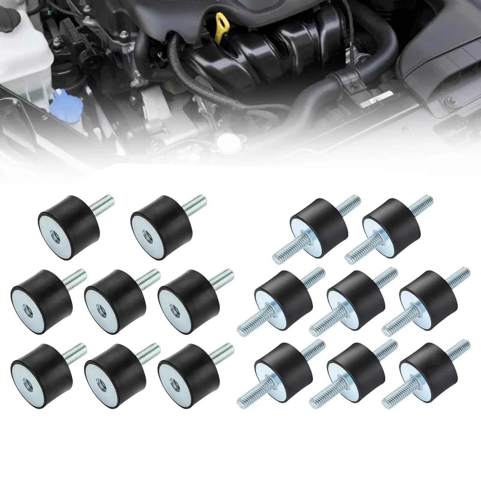 8Pcs Rubber Mount Shock Absorber M8 for Home Appliances Engines Water Pump