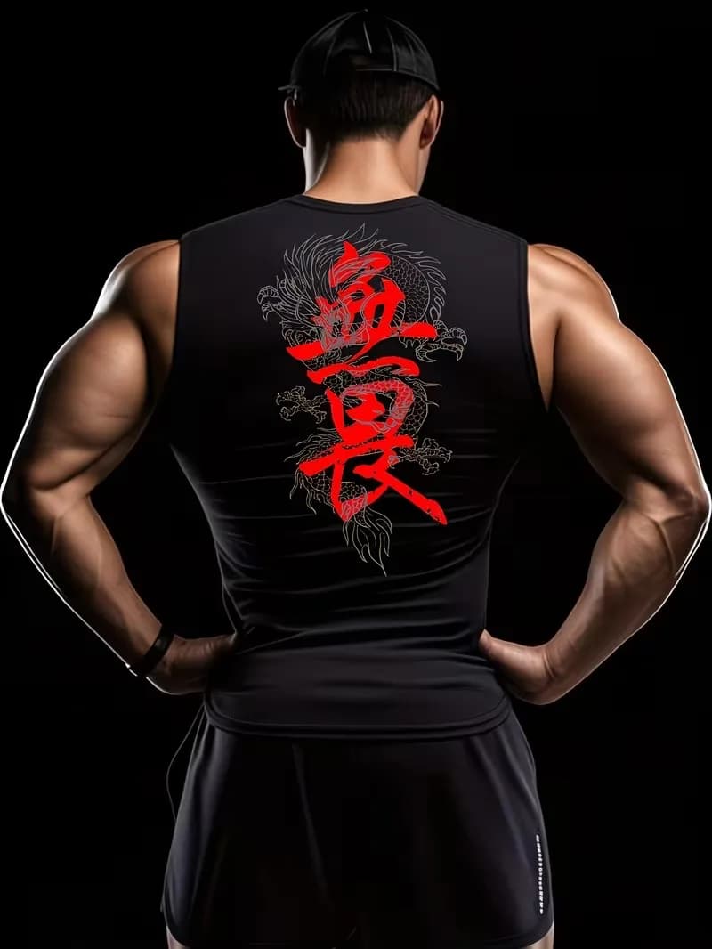 Sports quick drying sleeveless Men's t-shirts and tank tops fashion summer casual sportswear training hiking gym men's clothes