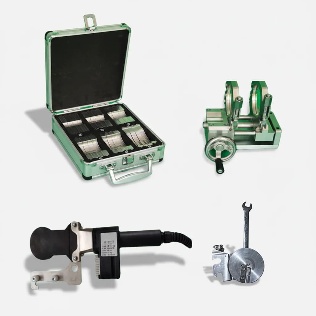 Mini75 Set Butt Fusion Machine 220V Manual Portable Thermofusion HDPE PVDF Welding Clamp 20-75mm Milling Cutter