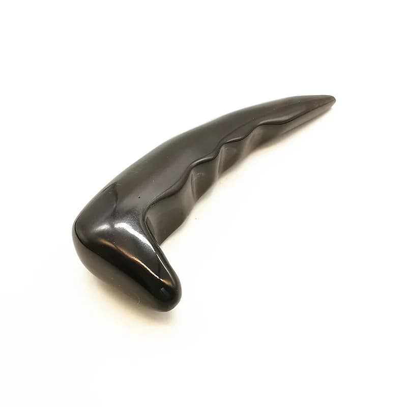15cm Black Water Buffalo Horn Massaging Sticks Chinese Body Treating Bars L009