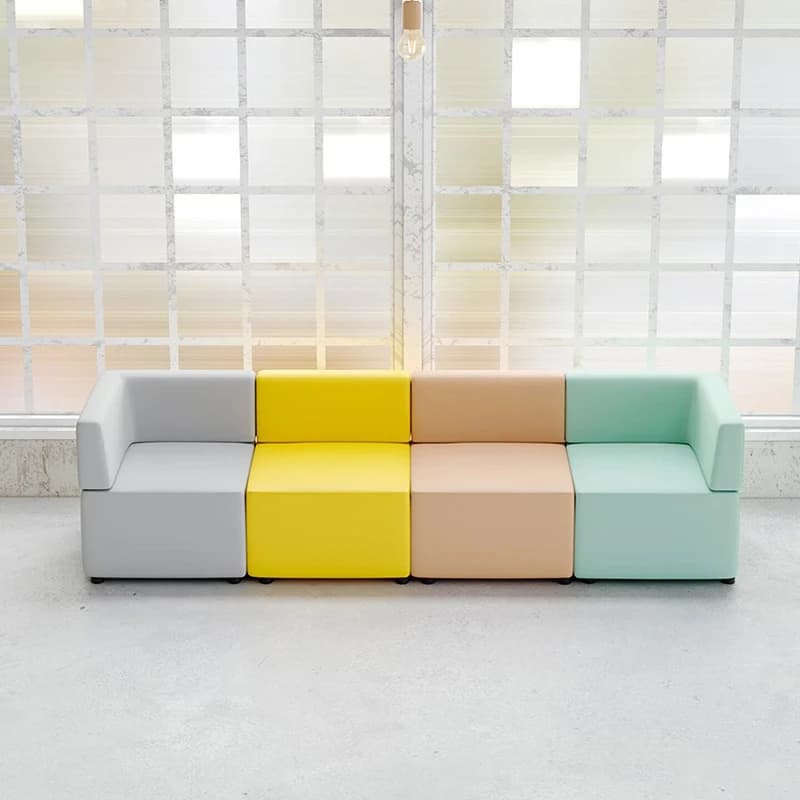 Creative modern office sales office reception simple sofa coffee table combination reception area special-shaped corner card