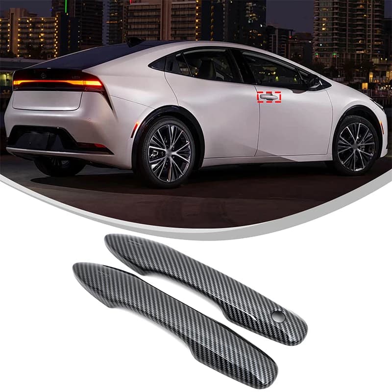 For Toyota Prius XW60 2023-2025 Automotive Front Door Handle Decorative Cover ABS Carbon Fiber Car Modification Accessories