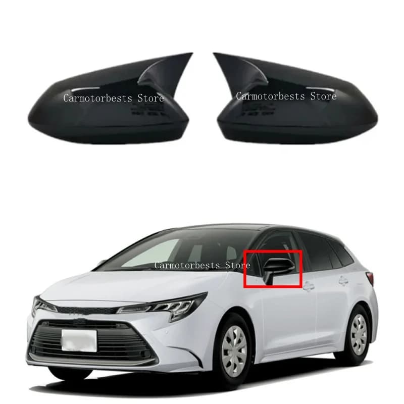 Rearview Side Mirror Cover  Fit For Toyota Corolla 2019 2020 2021 2022 Wing Cap Door Rear View Case Trim Carbon Fiber Look