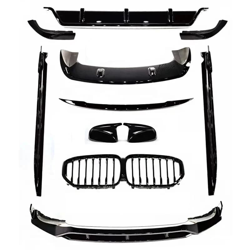 Factory X5 G05 Aerodynamic Parts S Material Front Lip Diffuser Rear Spoiler Side Skirt X5 G05 2019-2022 Year X5