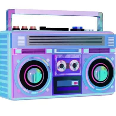 Large model voice chat imitation radio shape playing and singing gift box