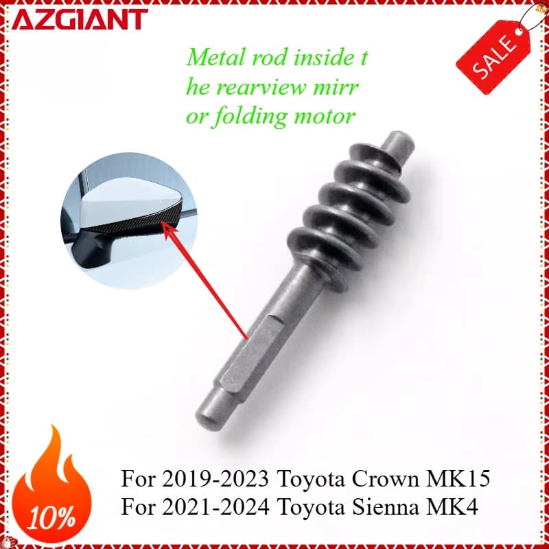 AZGIANT High quality car outside rearview mirror folding metal rod for 2019-2023 Toyota Crown MK15/Sienna MK4 2021-2024 parts
