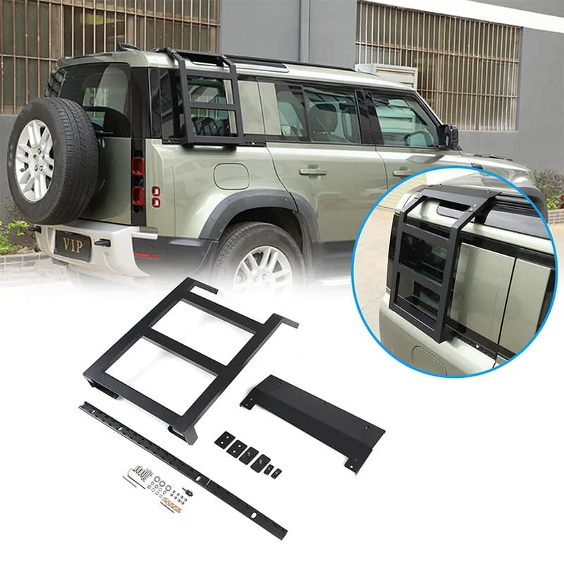 For Land Rover Defender 90 110 130 2020+ Automotive trunk window modification accessories Car aluminum alloy side ladder
