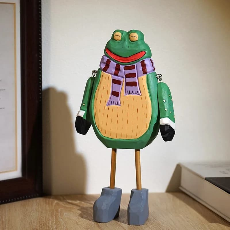 Handmade Wood Carving Small Ornament Cute Cartoon Office Home Desktop Decoration Gift Home Decor Декор Для Дома Ornaments