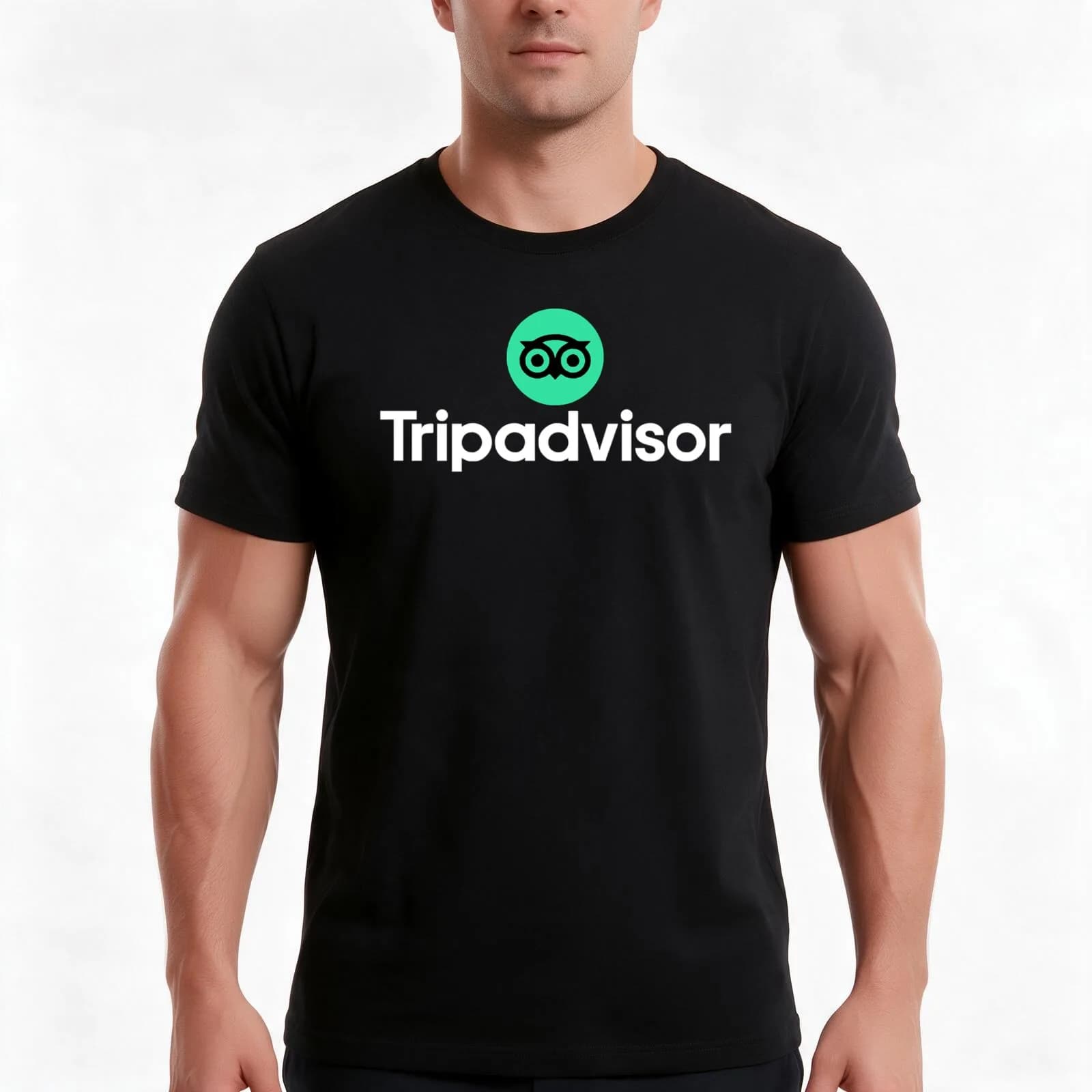 Tripadvisor T-Shirt, Summer Casual Cotton Tee, Oversized Streetwear Tops, Vintage Graphic Print, Loose Fit Short Sleeve
