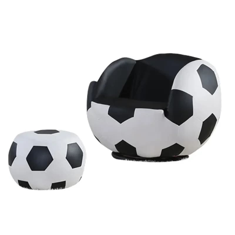 Lazy sofa single creative small recliner football  matching ottoman shoe changing stool