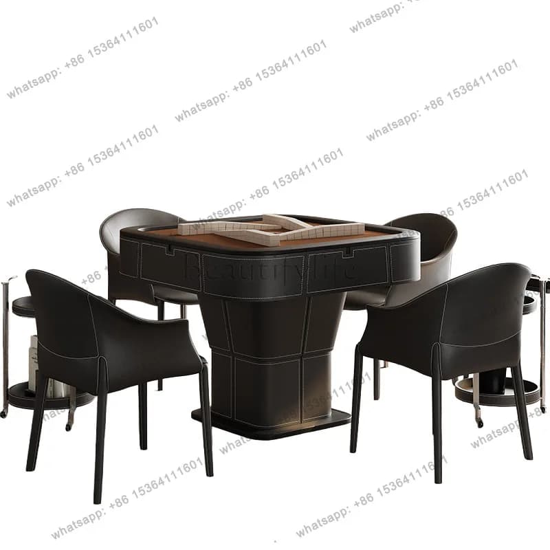 Lifting mahjong table and dining table dual-purpose integrated multi-function fully automatic household roller coaster
