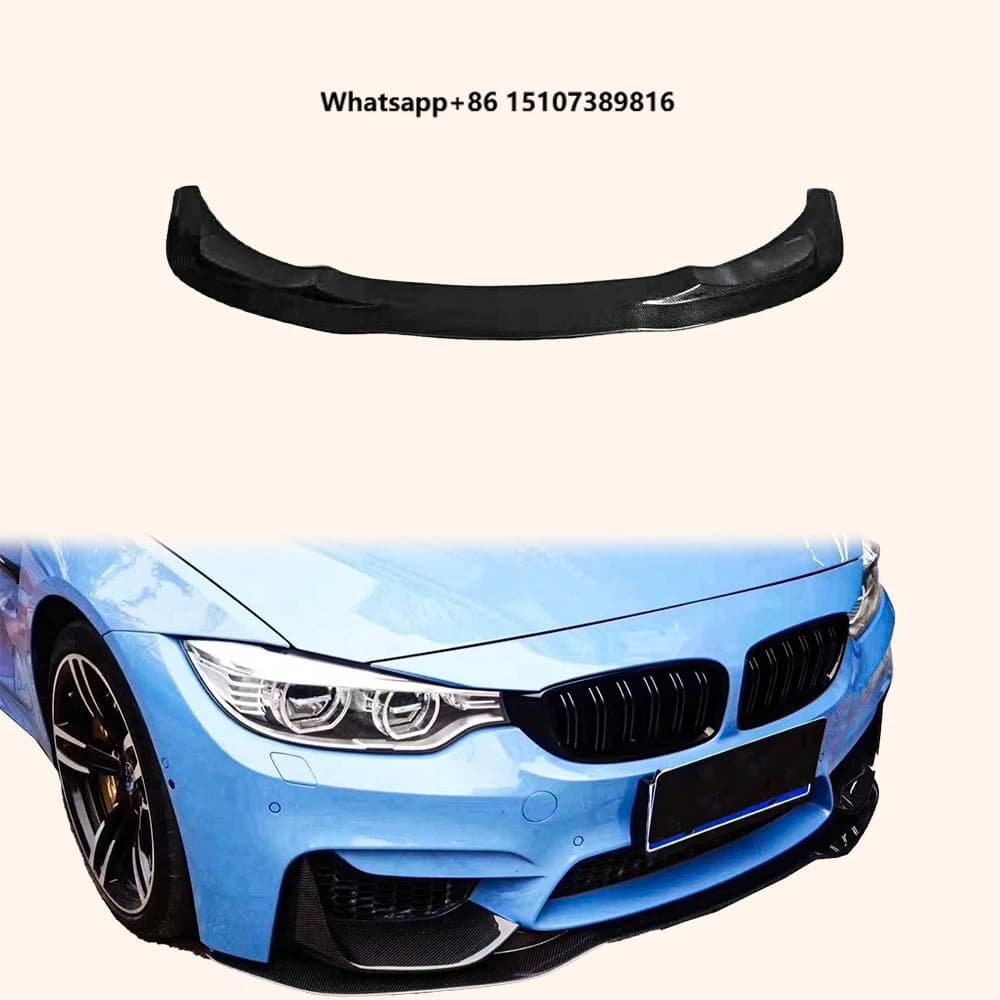 For 4 Series 14-20 F32 F33 F36 Carbon PSM Style Front Bumper Lip Body Parts Accessory
