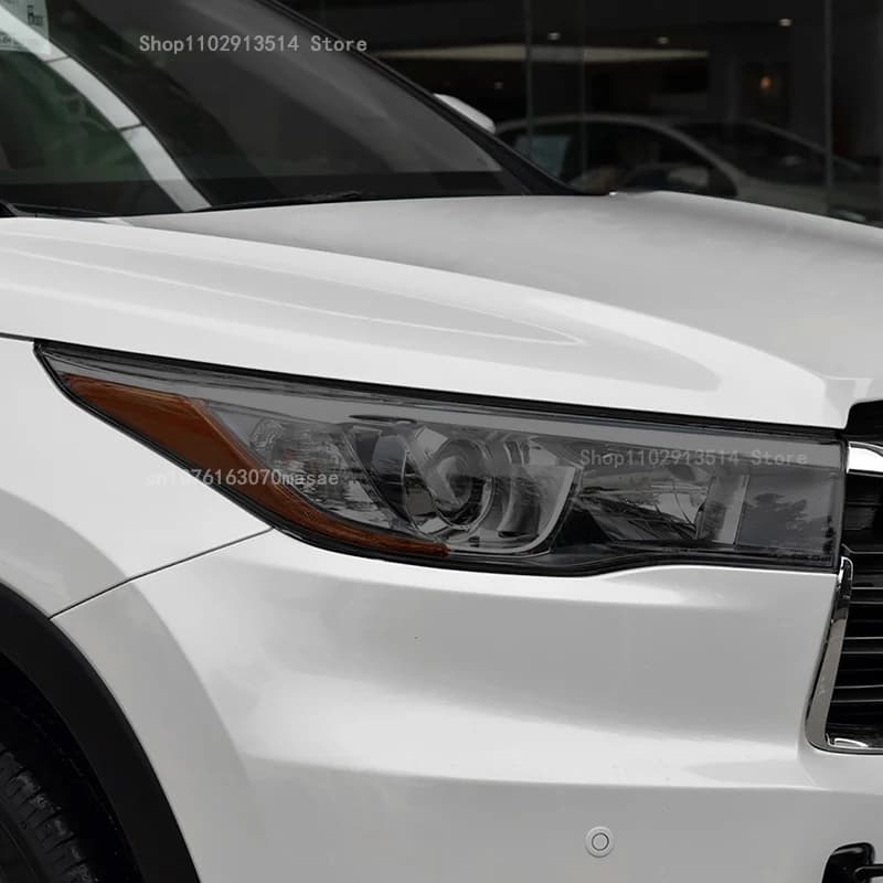 Headlamp Tint Taillight Transparent Smoked Black TPU Car Sticker For Toyota Highlander 2022-2023 Car Headlight Protective Film