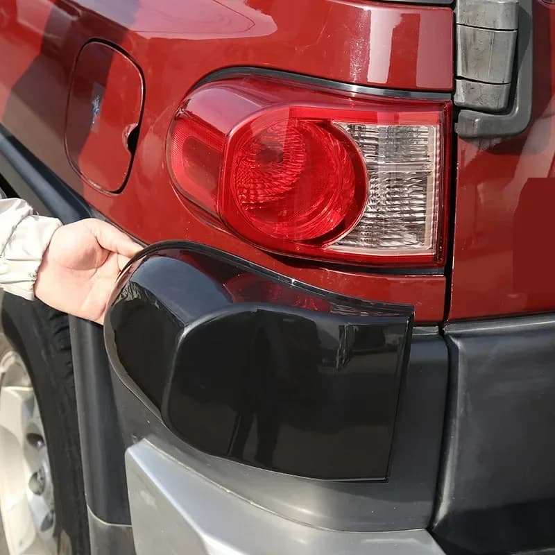 For Toyota FJ Cruiser 07-21 Blackened Car Front Rear Headlight Fog Lights Turn Signal Brake Tail Lamp Cover Trim Car Accessories