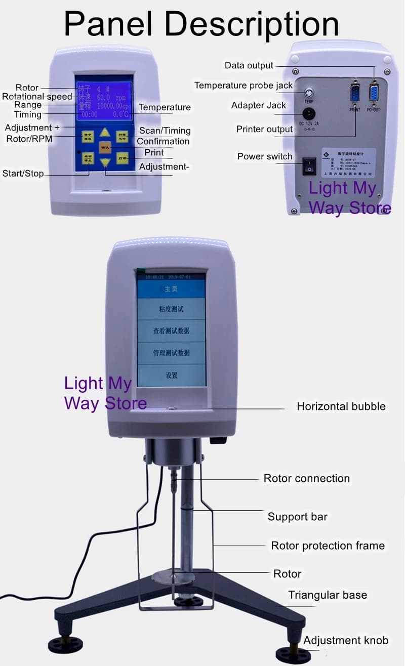 NDJ-5T NDJ-8T Touch Screen Rotary Viscometer Paint, Coating, Cosmetic, Ink, Pulp, Latex Viscometer