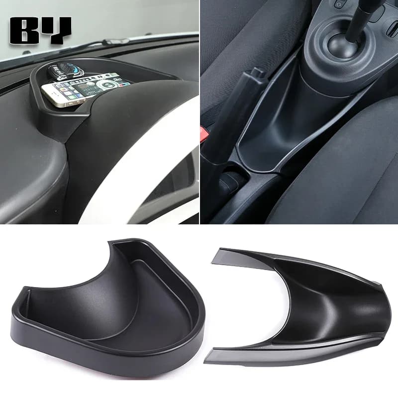 Car Dashboard Gear Panel Storage Box Organizer Tray For Smart 453 Fortwo Forfour 2016-2021 Interior Accessories