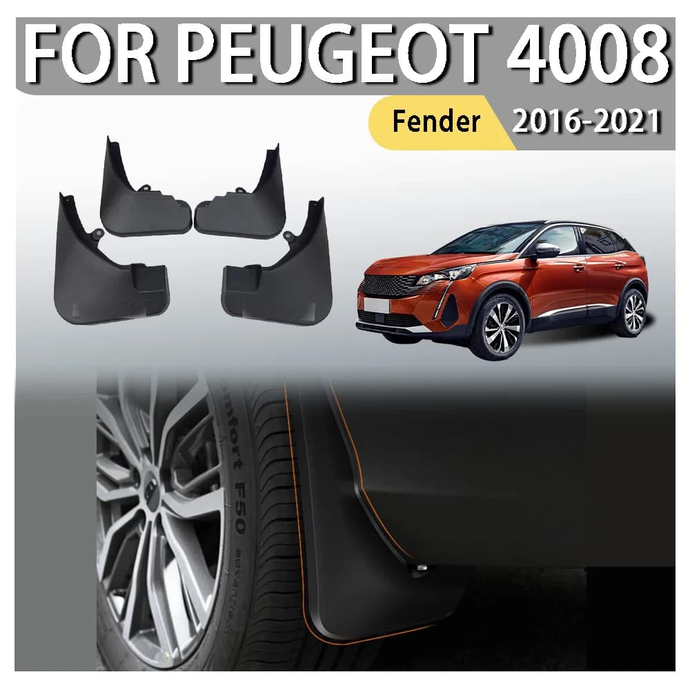 ABS Plastic Car Styling Cars Accessories Fender For Peugeot 4008 2016 2017 2018 2019 2020 2021 Car Decoration Car Upgrade