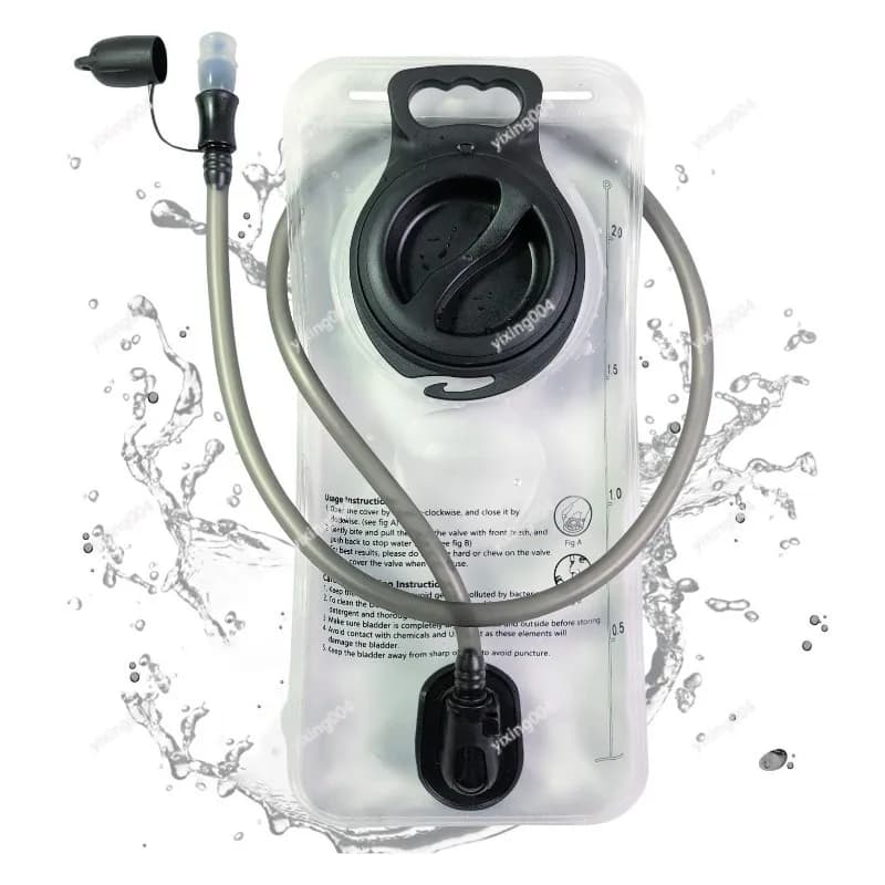 Portable Soft Water Bladder With Straw Nozzle Hydration Bag For Running Cycling Hiking Outdoor Sports