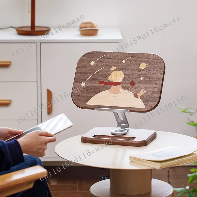 Reading stand Solid wood bookshelf Reading artifact Children's picture books Lifting reading stand Book stand