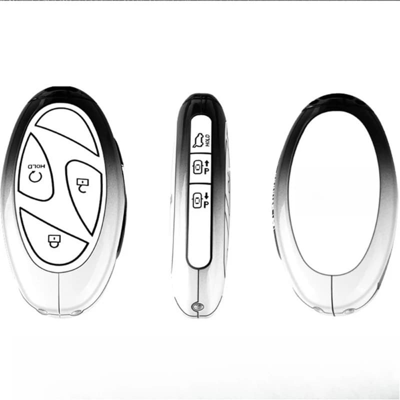 Premium Zinc Alloy Key Cover Case for Hyundai Sonata 11th Generation (2024) - Protective Key Fob Shell Key Bag Chain