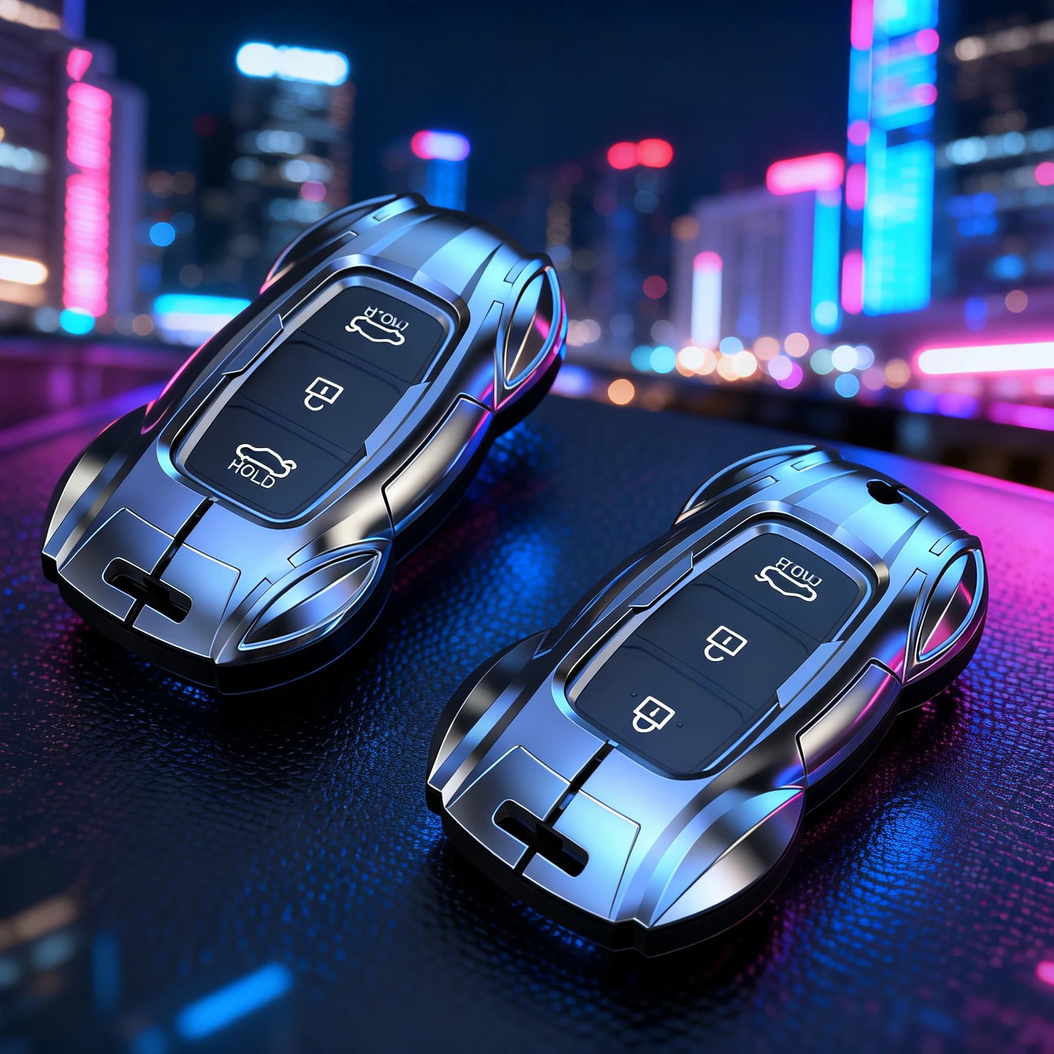 High-end alloy zinc keychain, suitable for Hyundai Elantra, Kona, Tucson, i40, ix20, Coupe, Veloster car key protective case acc
