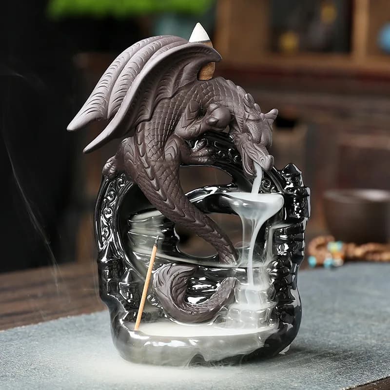 Pterodactyl Sandalwood Backflow Incense Burner Decorative Incense Burner Set Tabletop Use in Home Decor Craft Item Desk