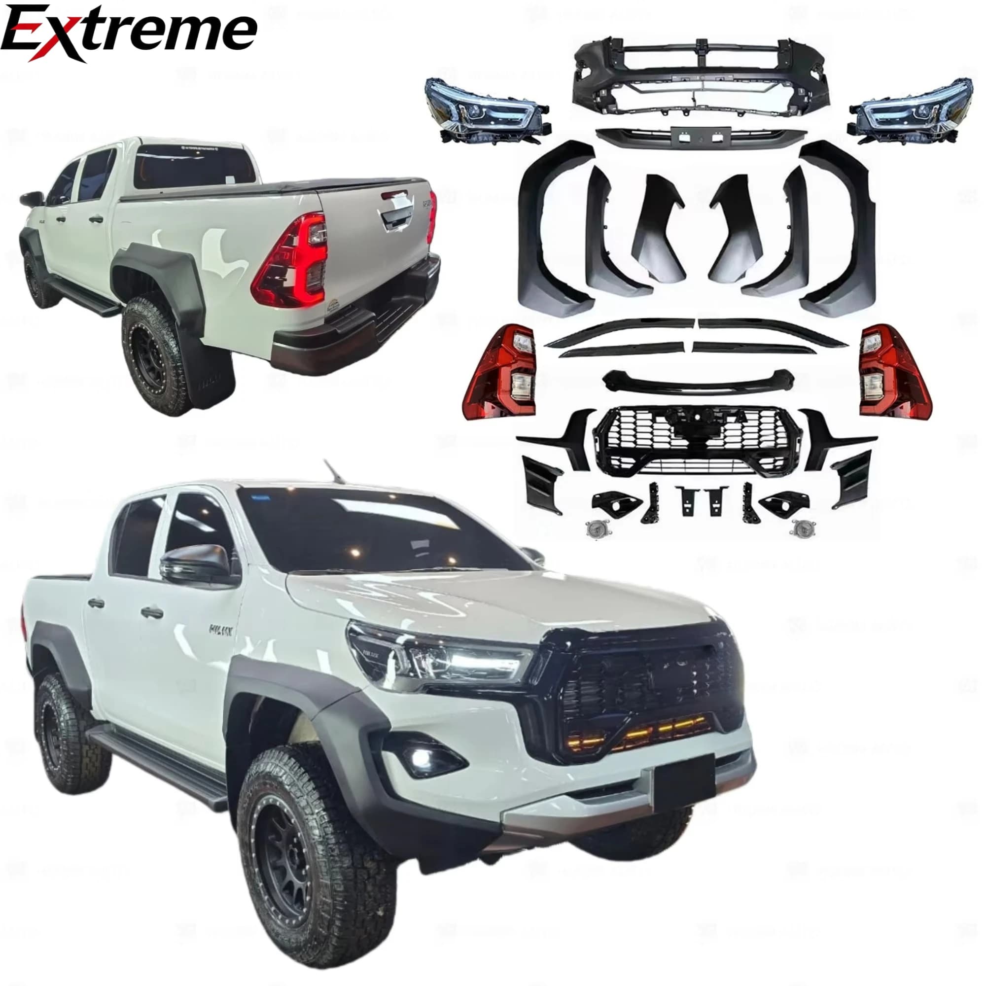 Hot Sale Auto Parts Body Kit for Toyota Hilux 2016-2019 Facelift to 2023 GR Sport Include Front Bumper Assembly