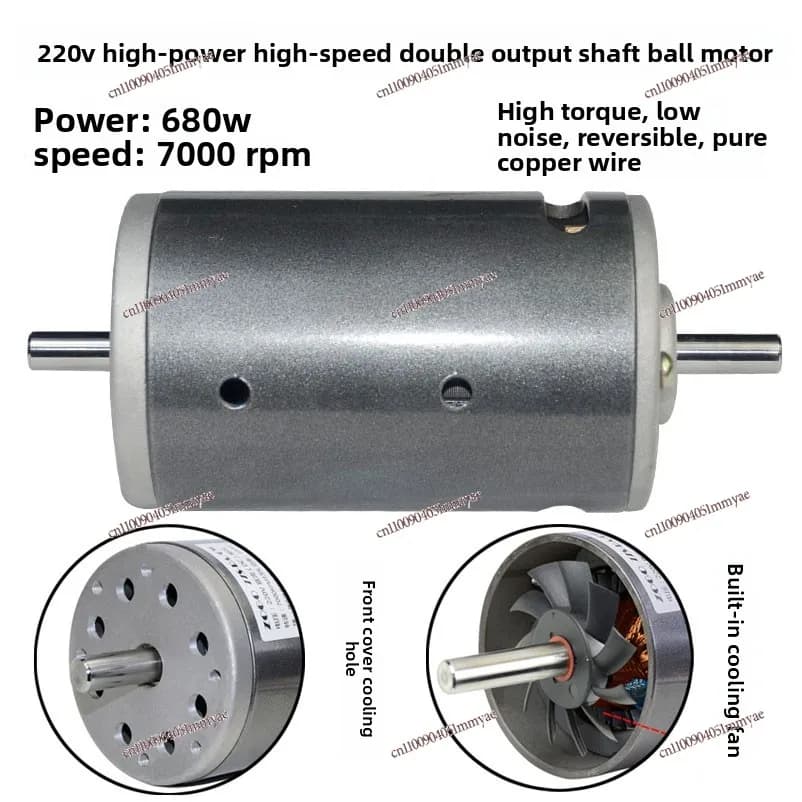 DC 220V 680W 7000 High Speed Forward and Reverse Built-in Wind Blade Sanding Belt Machine Electric Drill Feed Bridge (Twin Axis)