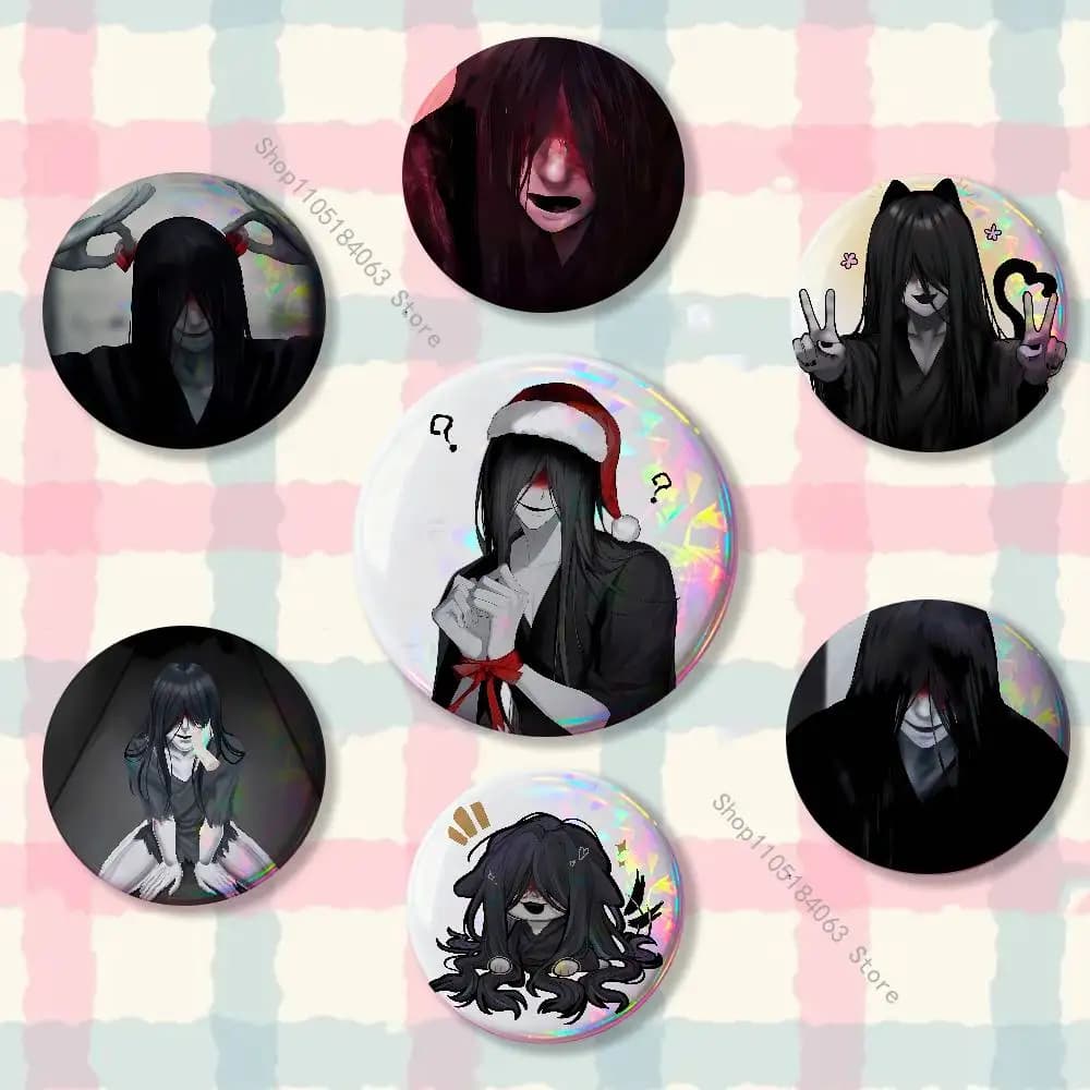 H-Homicipher Mr Crawling Badges Button Round Creative Pin Brooch Badge Bag Decor Fans Collect Friends Gifts
