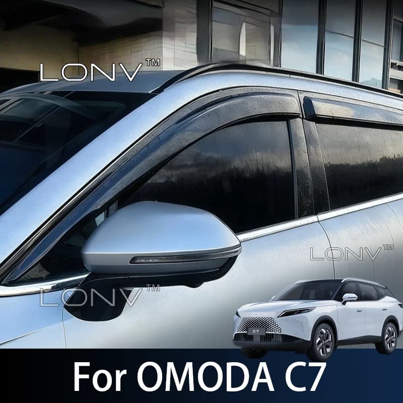 For OMODA C7 2026 2027 Car Window Glass Deflector Window Waterproof Plate Wind Rain Sun Smoke Guard Shade Auto Accessories