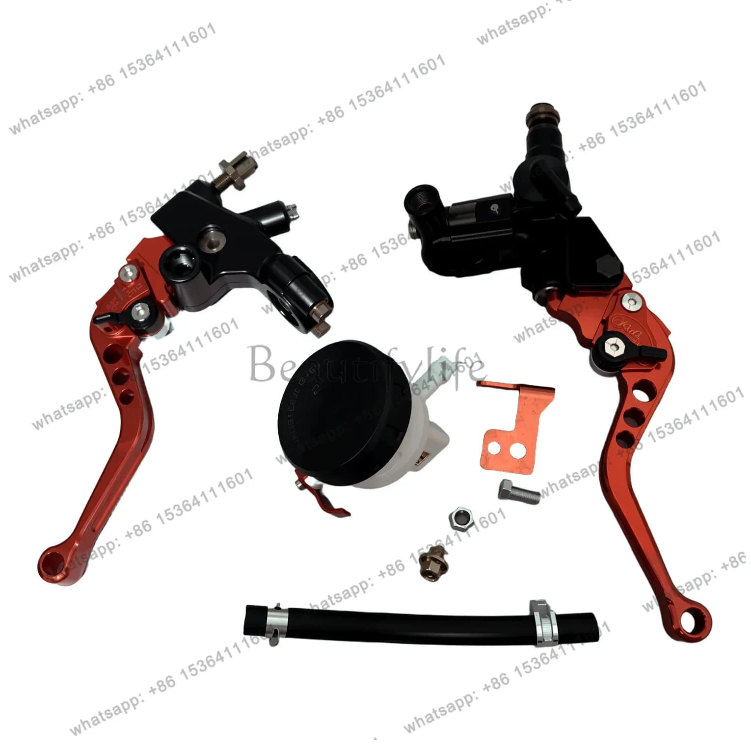 Motorcycle modification accessories 7/8 "22mm brake upper pump CNC adjustable horn, Thailand upper pump plastic oil cup